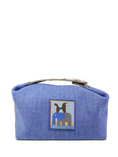 Hermès Pre-Owned Animaux Blocks canvas wash bag