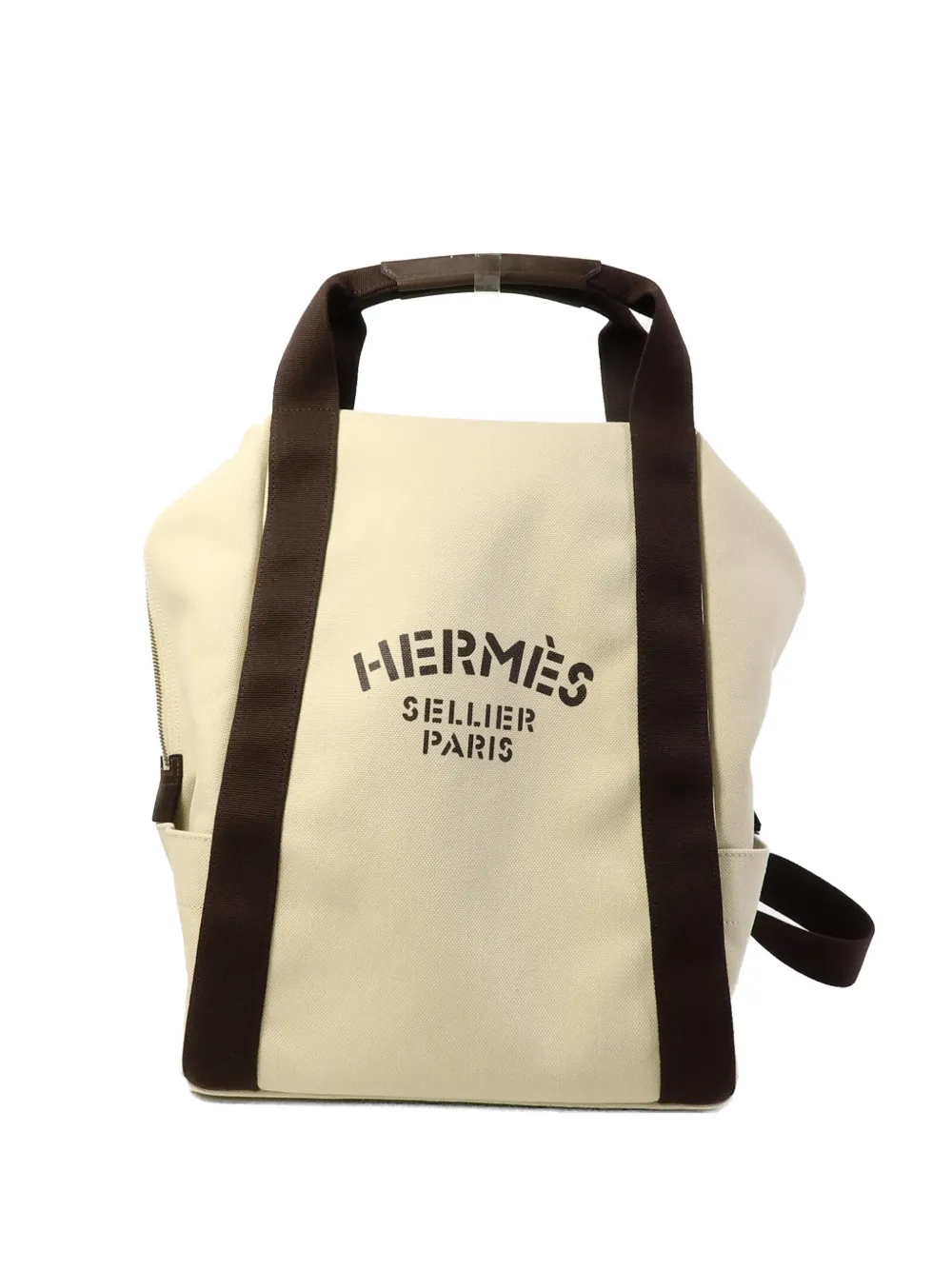 Hermès Pre-Owned logo backpack - Toni neutri