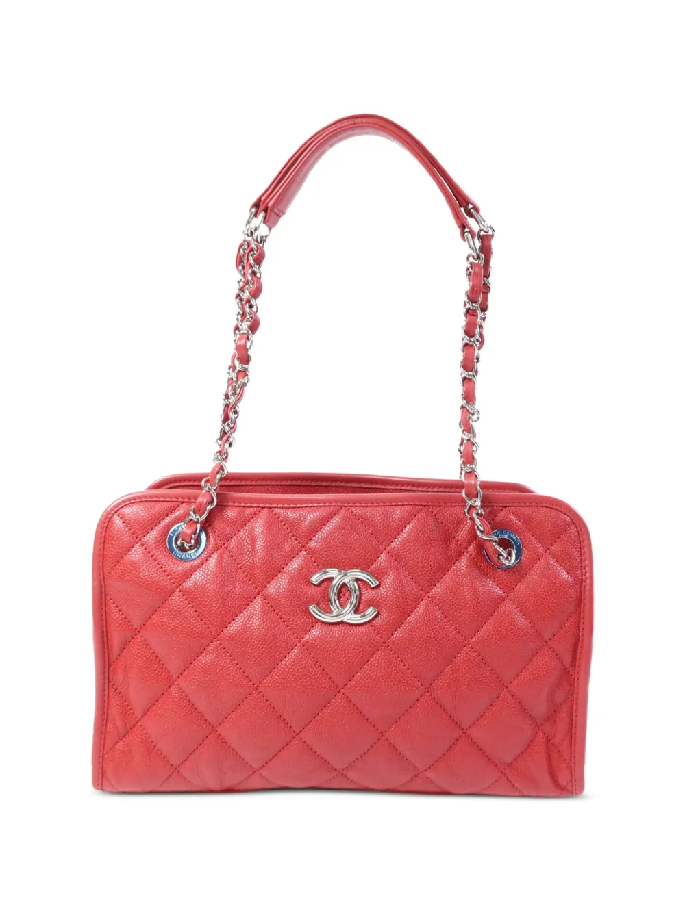 CHANEL Pre-Owned CC turn-lock matelassé shoulder bag - Red