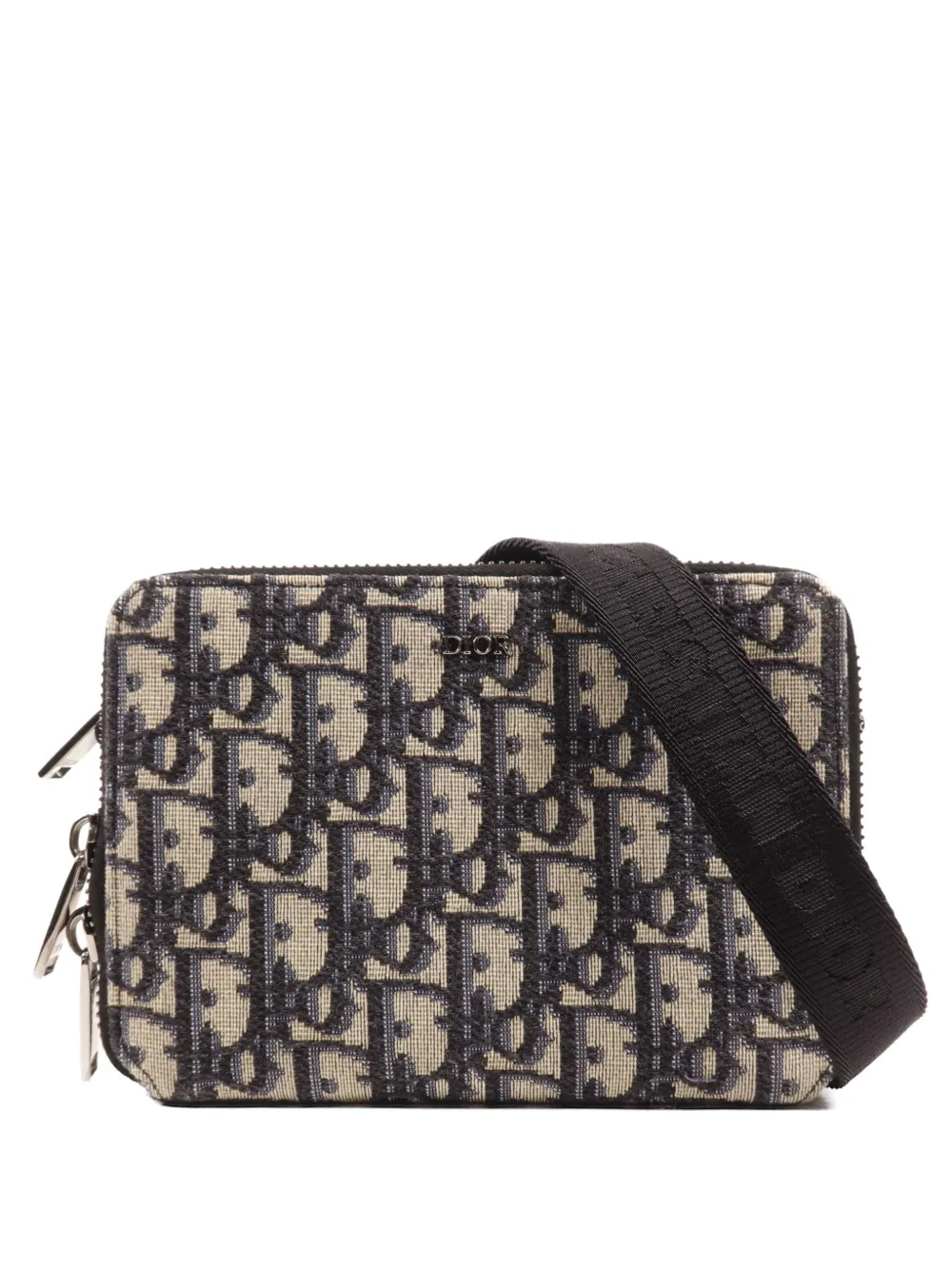 Christian Dior Pre-Owned Oblique canvas zipped shoulder bag - Toni neutri