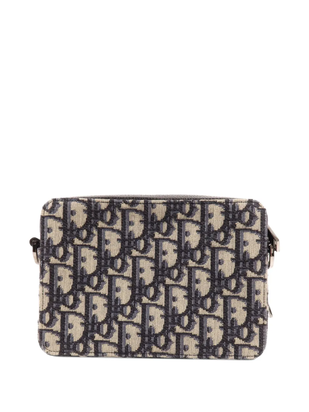 Christian Dior Pre-Owned Oblique canvas schoudertas met rits Beige