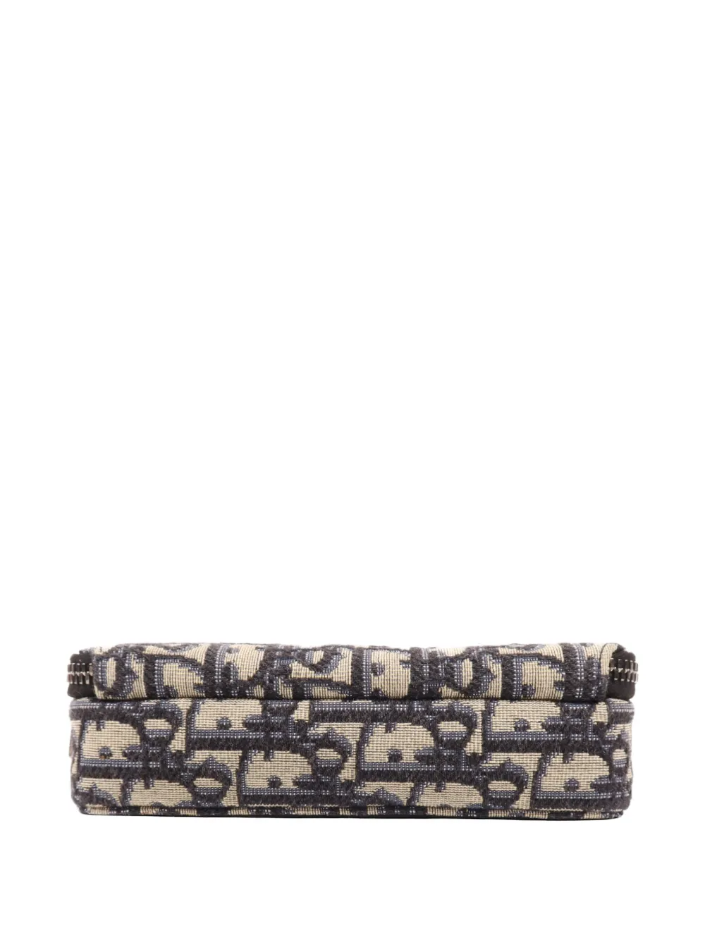 Christian Dior Pre-Owned Oblique canvas schoudertas met rits Beige