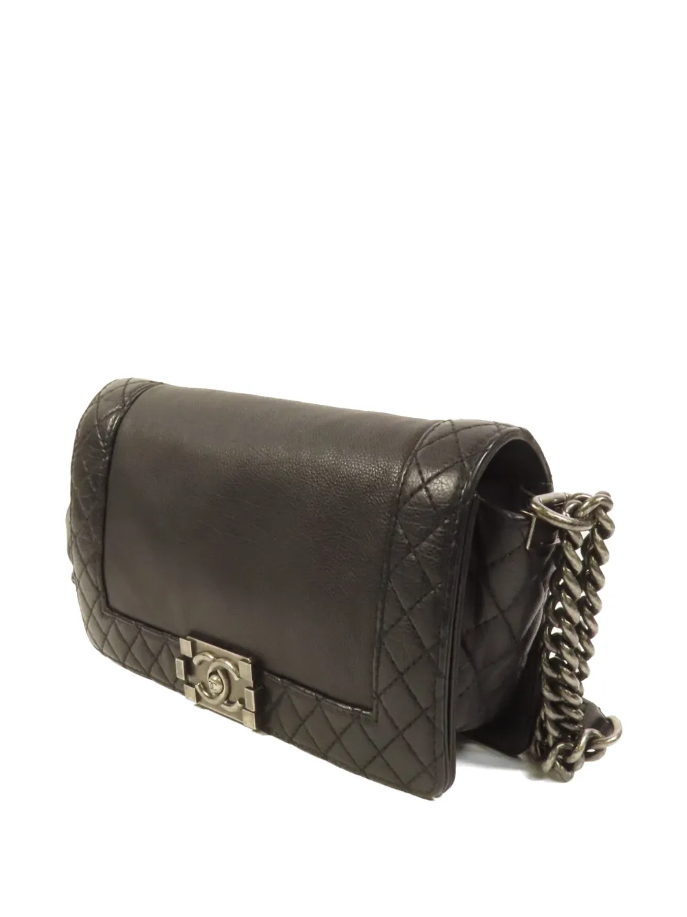 CHANEL Pre-Owned Boy CC schoudertas met ketting Zwart