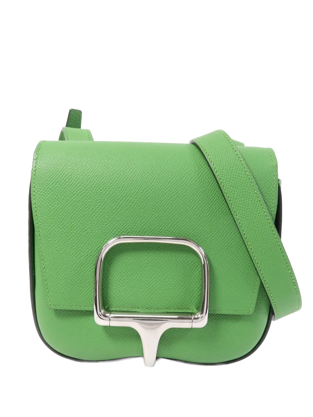 Pre-owned Hermes Della Cavalleria Shoulder Bag In Green