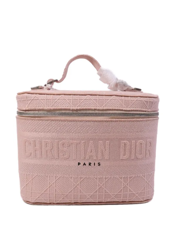 Dior Pre-owned Cannage Vanity Case in Pink