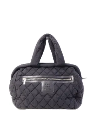 CHANEL Pre-Owned Coco Cocoon Quilted Tote Bag | Black | FARFETCH CZ