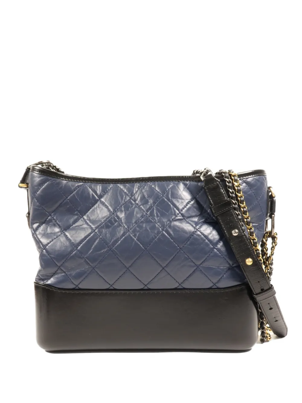 CHANEL Pre-Owned Gabrielle diamond-quilted shoulder bag - Blu