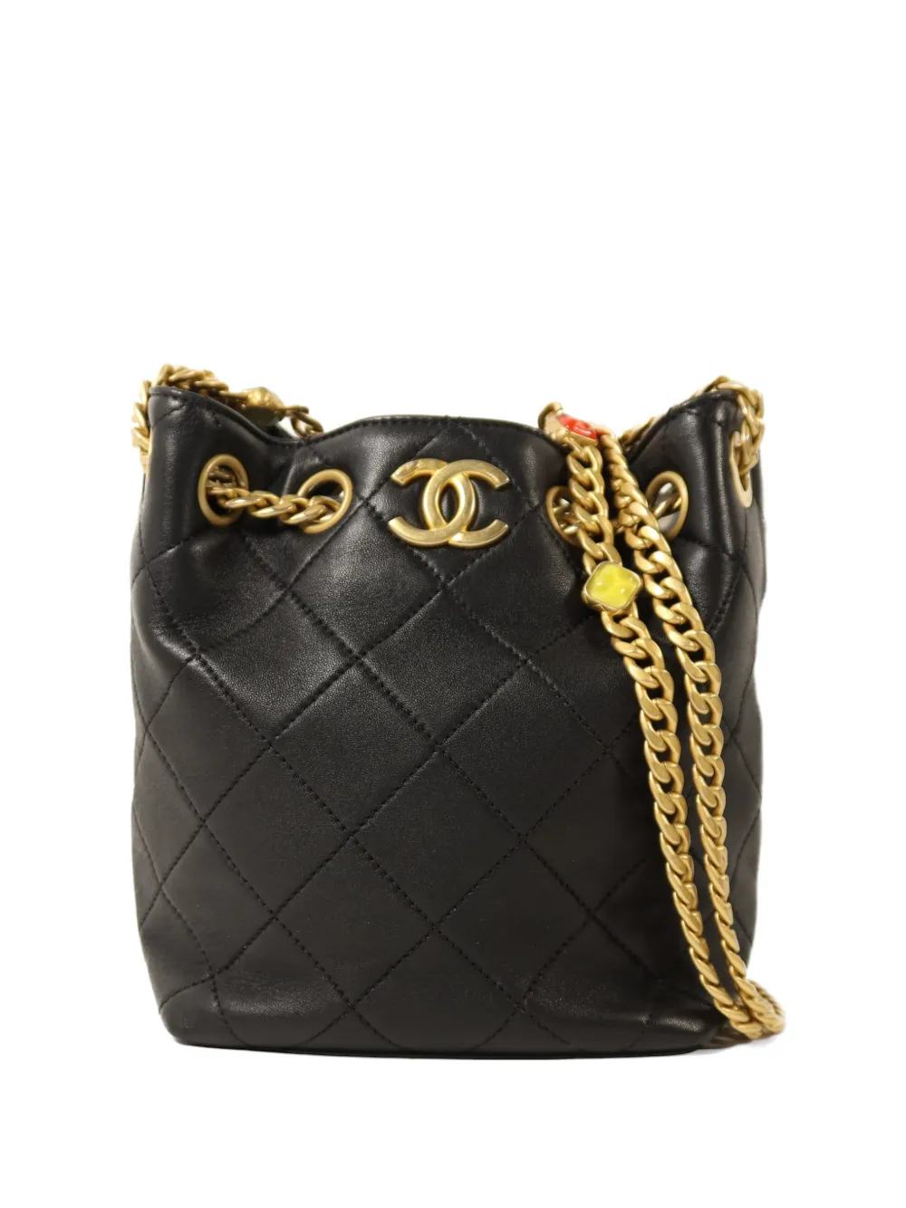 CHANEL Pre-Owned CC diamond-quilted shoulder bag - Nero