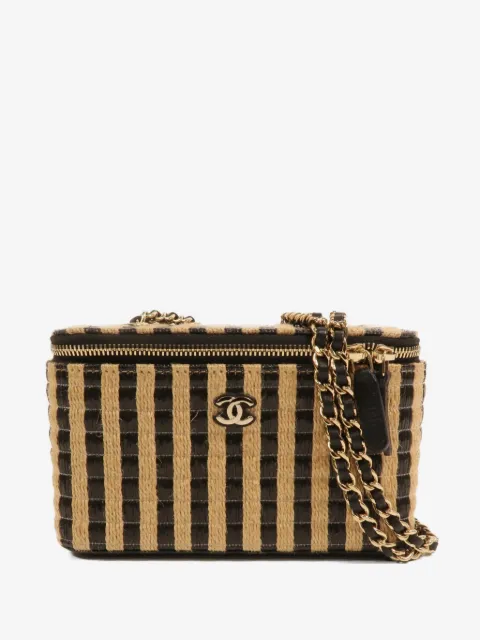 CHANEL Pre-Owned sac porté épaule CC Jute Vanity Case