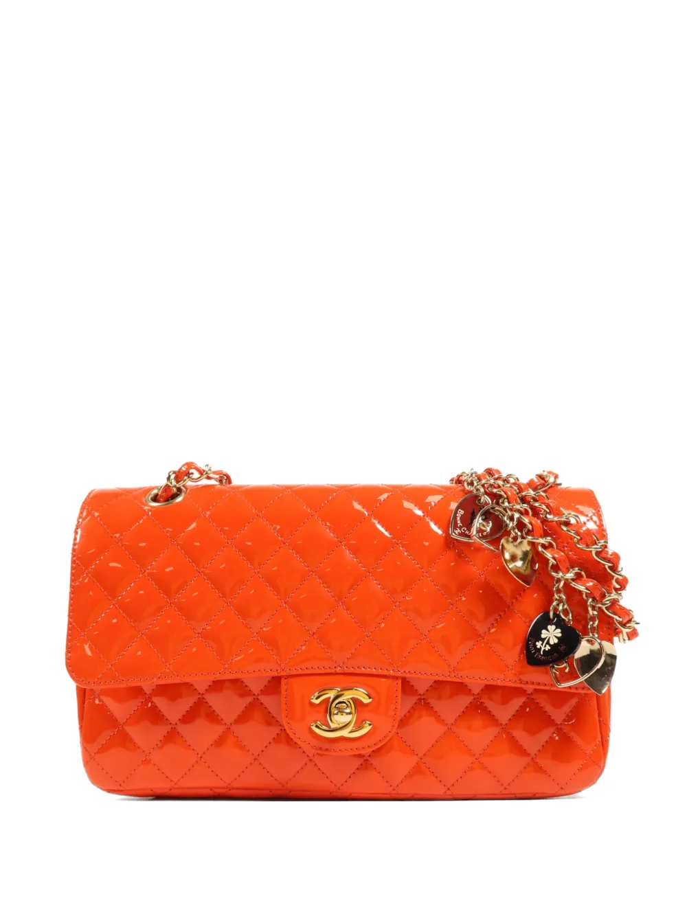 CHANEL Pre-Owned quilted turn-lock shoulder bag - Orange