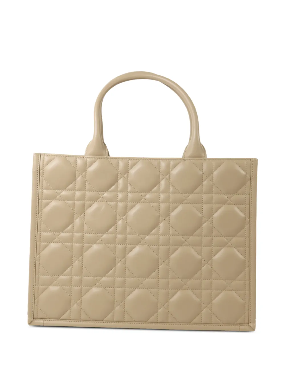 Dior Pre-owned Book Leather Tote Bag in Neutrals, view 2