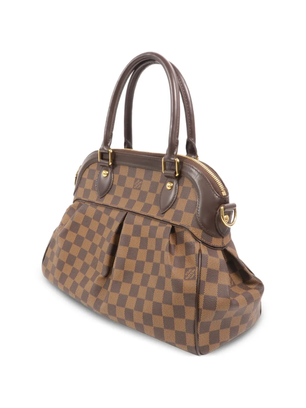 Louis Vuitton Pre-Owned Trevi Damier canvas schoudertas Bruin