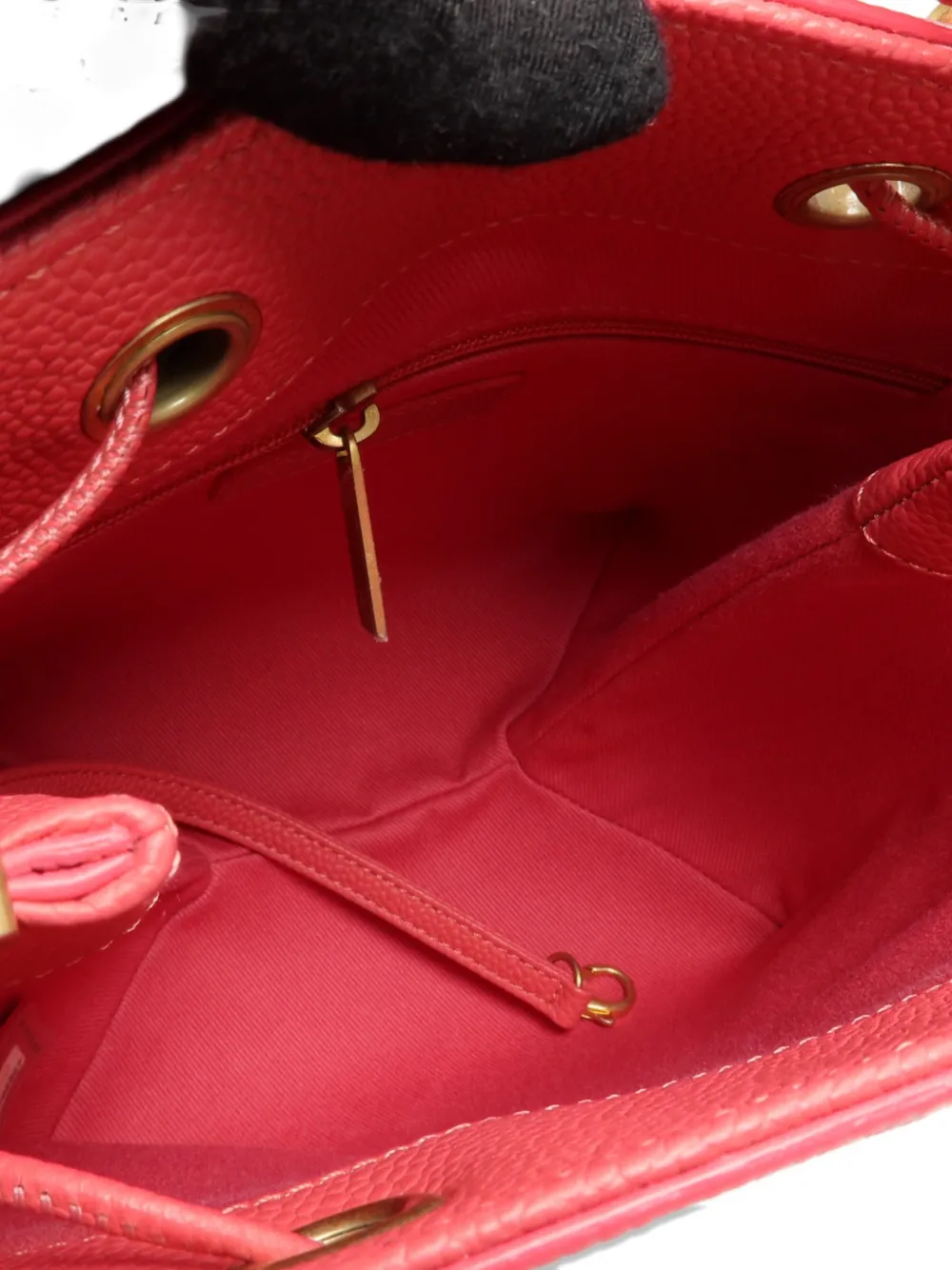 Pre-owned Chanel Cc Drawstring Shoulder Bag In Pink