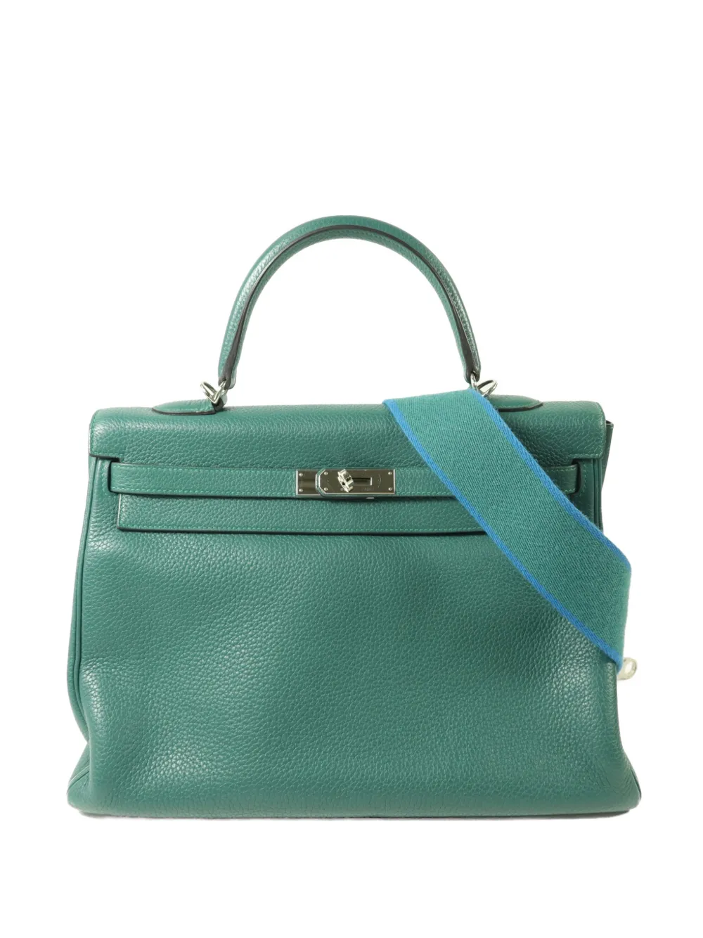 Hermès Pre-Owned 35 Kelly calfskin tote bag - Verde