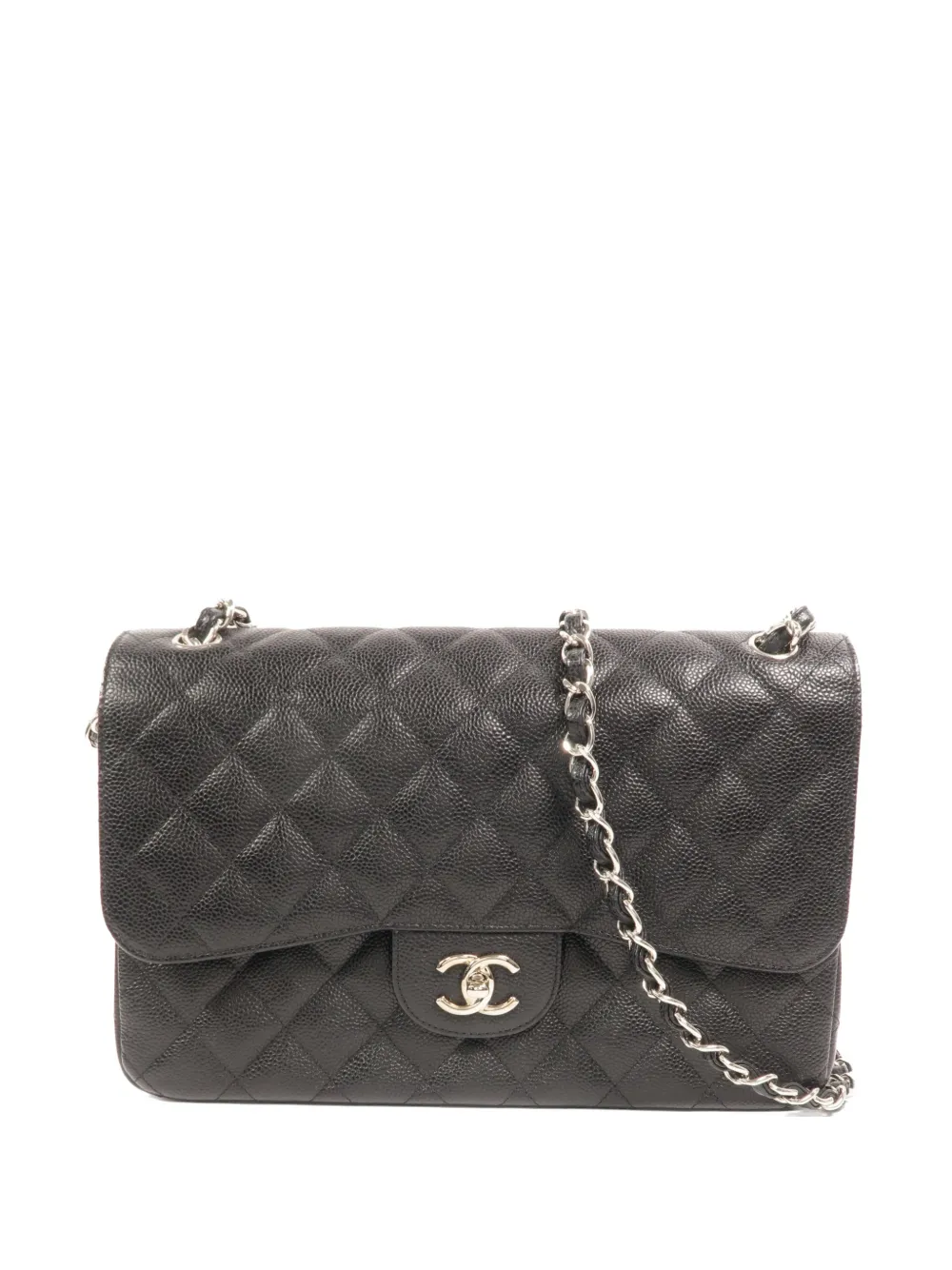 CHANEL Pre-Owned large Classic turn-lock calfskin shoulder bag - Nero