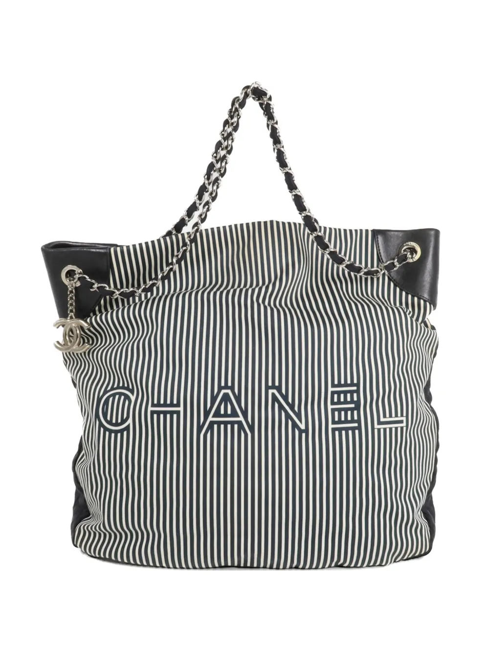 CHANEL Pre-Owned quilted logo-detail tote bag - Nero