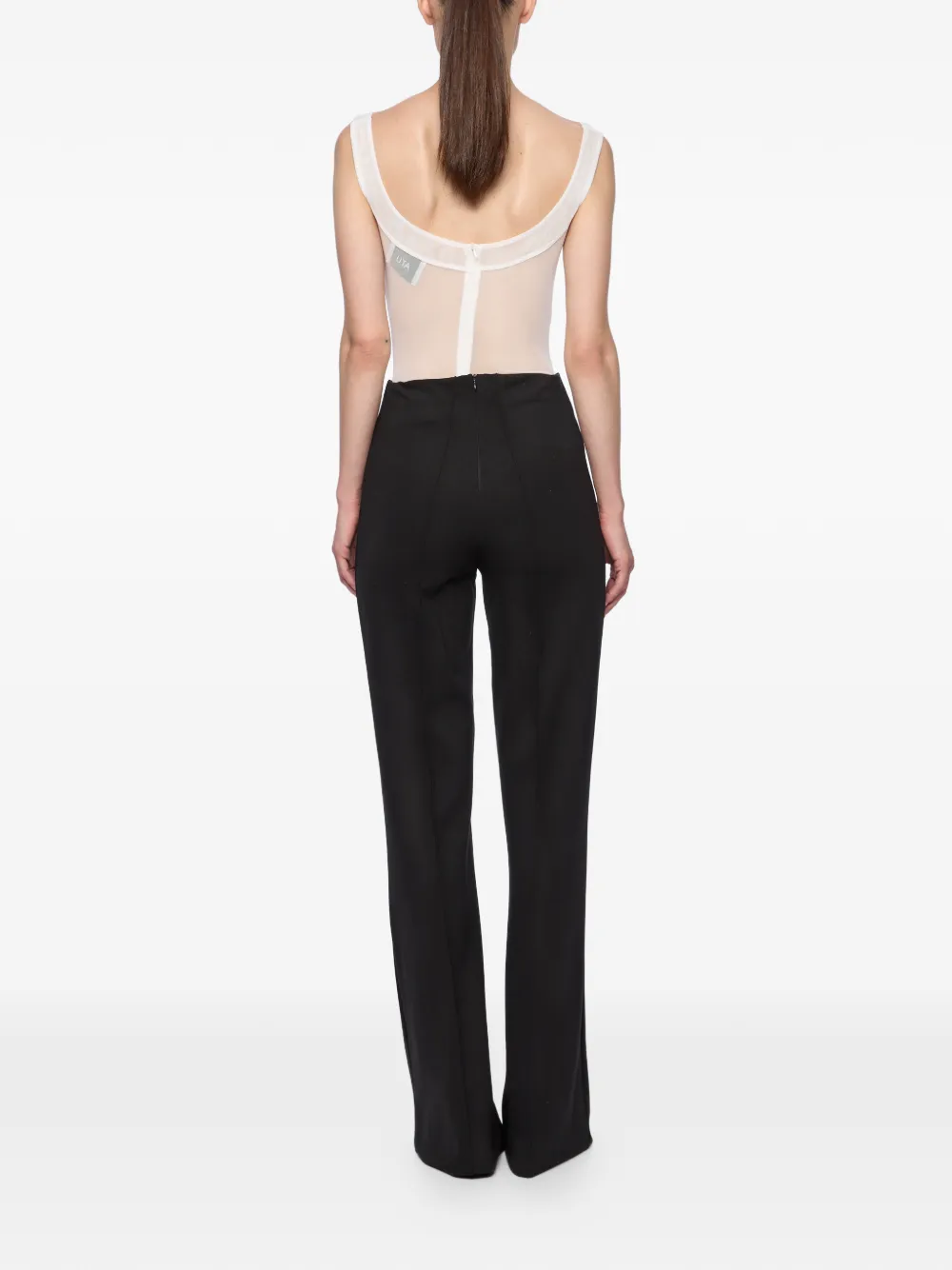 Atu Body Couture Semi-doorzichtige mouwloze body Wit