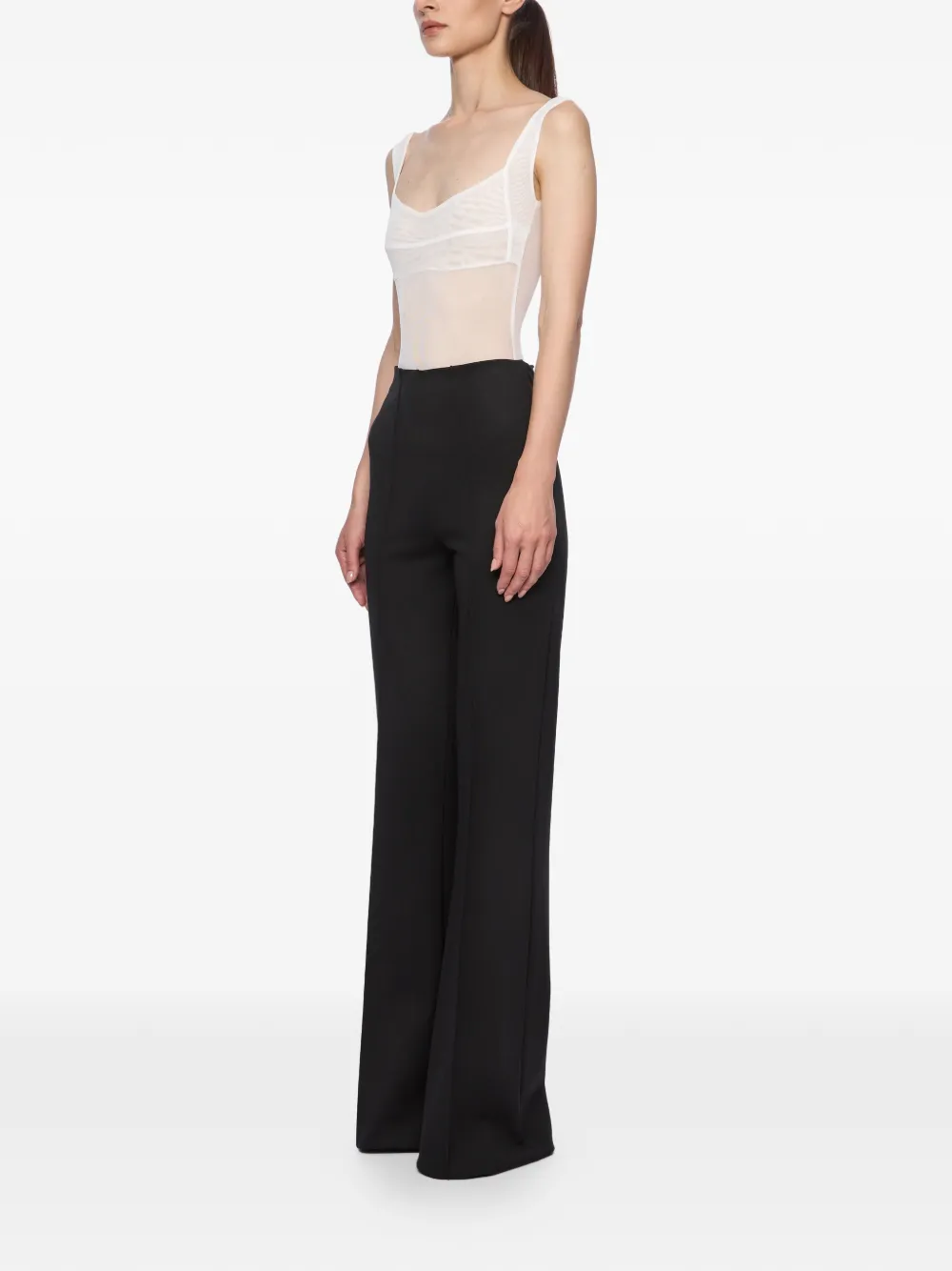 Atu Body Couture Semi-doorzichtige mouwloze body Wit