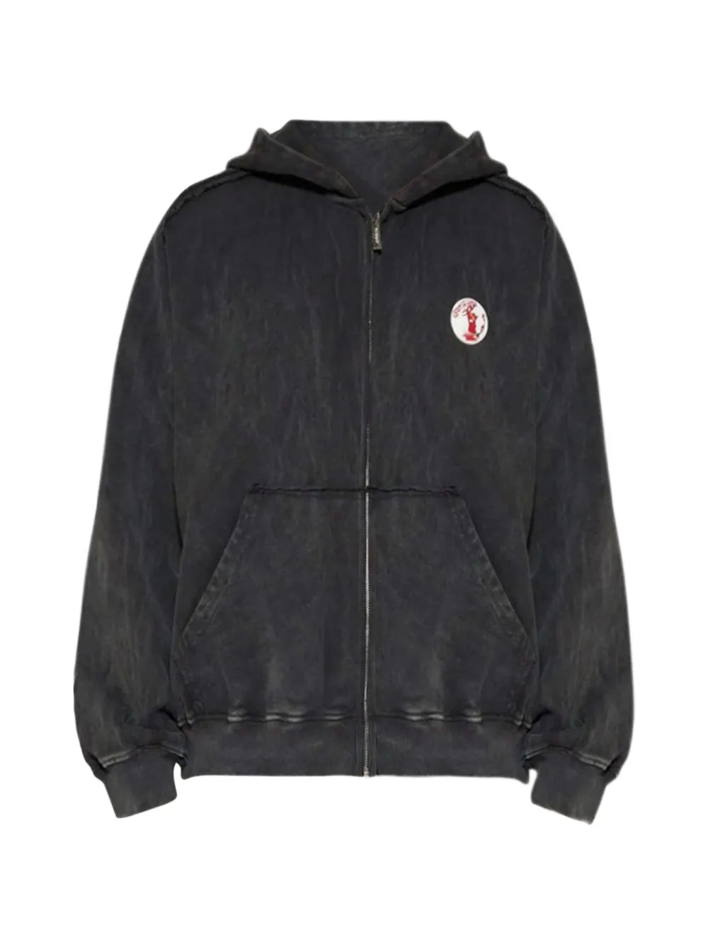 SSSTUFFF LED Missing Cat patch-detail hoodie - Nero