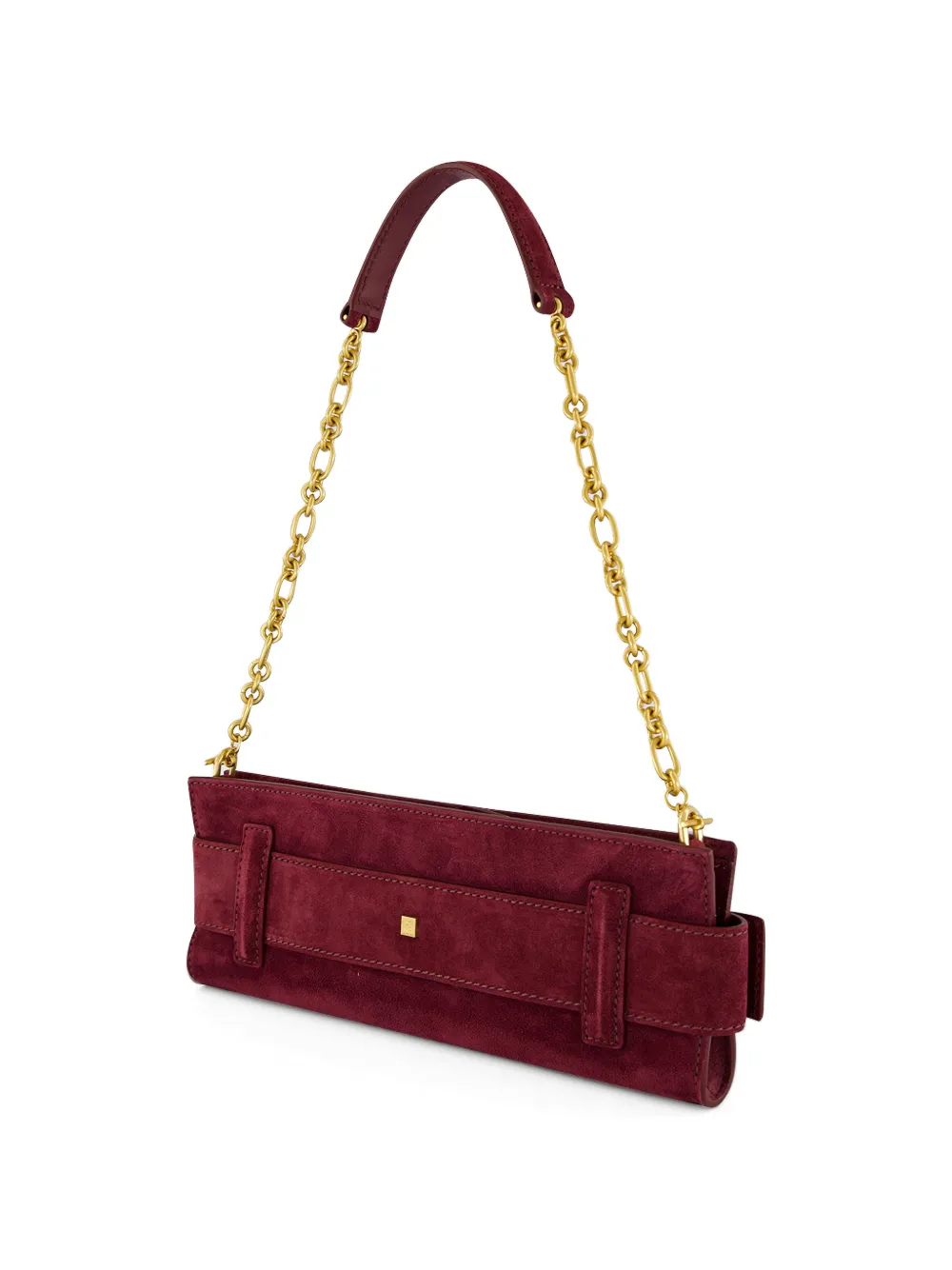 Balmain Anthem schoudertas met gespdetail Rood