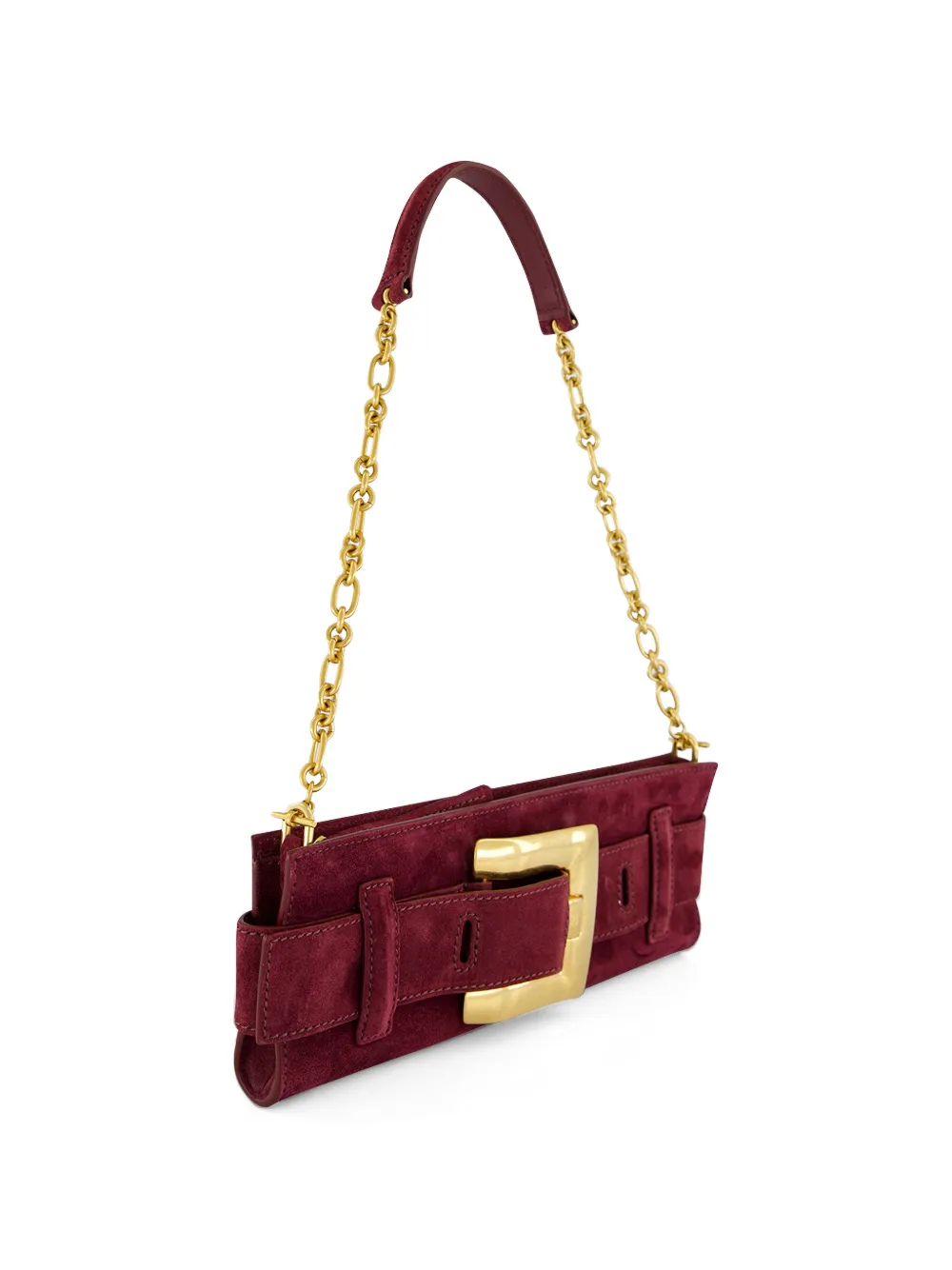Balmain Anthem schoudertas met gespdetail Rood