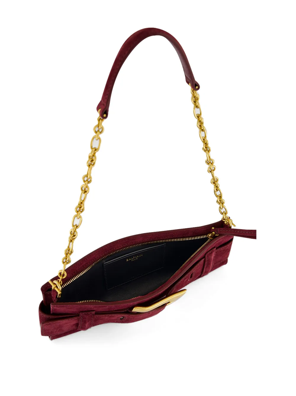 Balmain Anthem schoudertas met gespdetail Rood