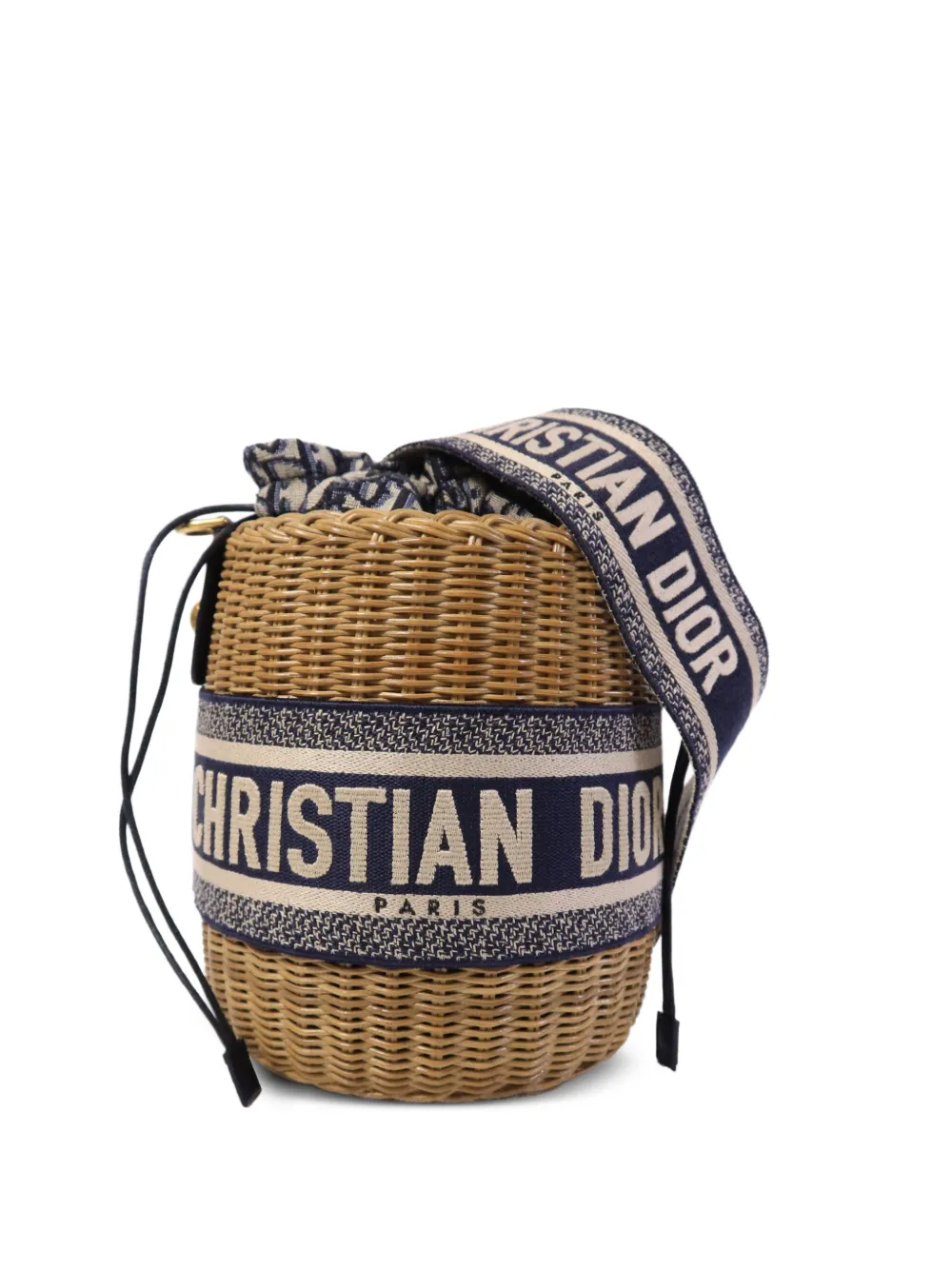 Christian Dior Pre-Owned Oblique Wicker bucket bag - Neutrals