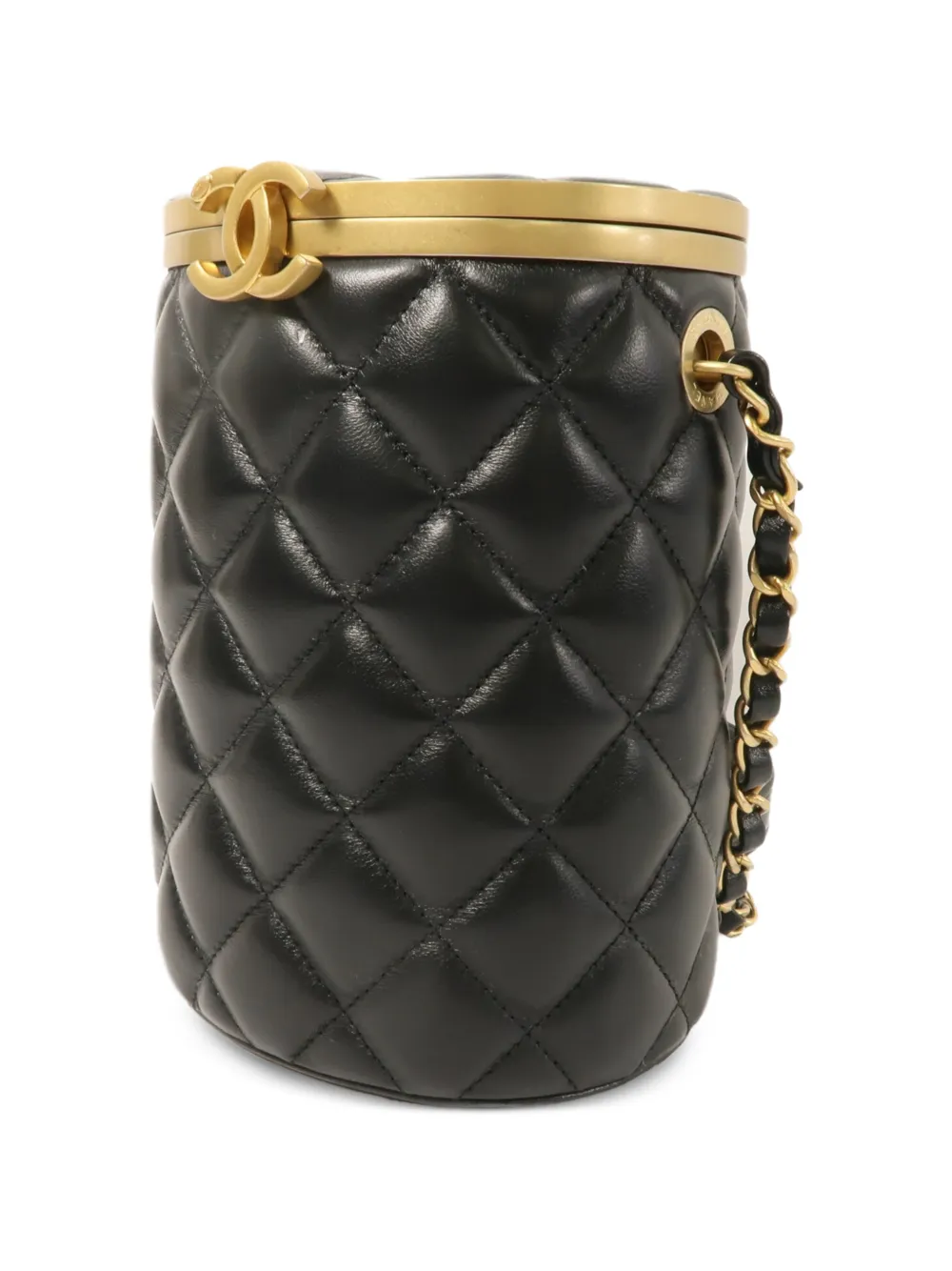 Chanel Pre-owned Quilted-pattern CC Vanity Bag in Black, view 3