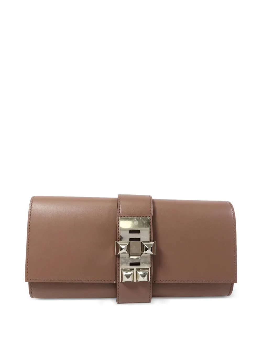 Hermès Pre-Owned 23 Medor calfskin clutch bag - Marrone
