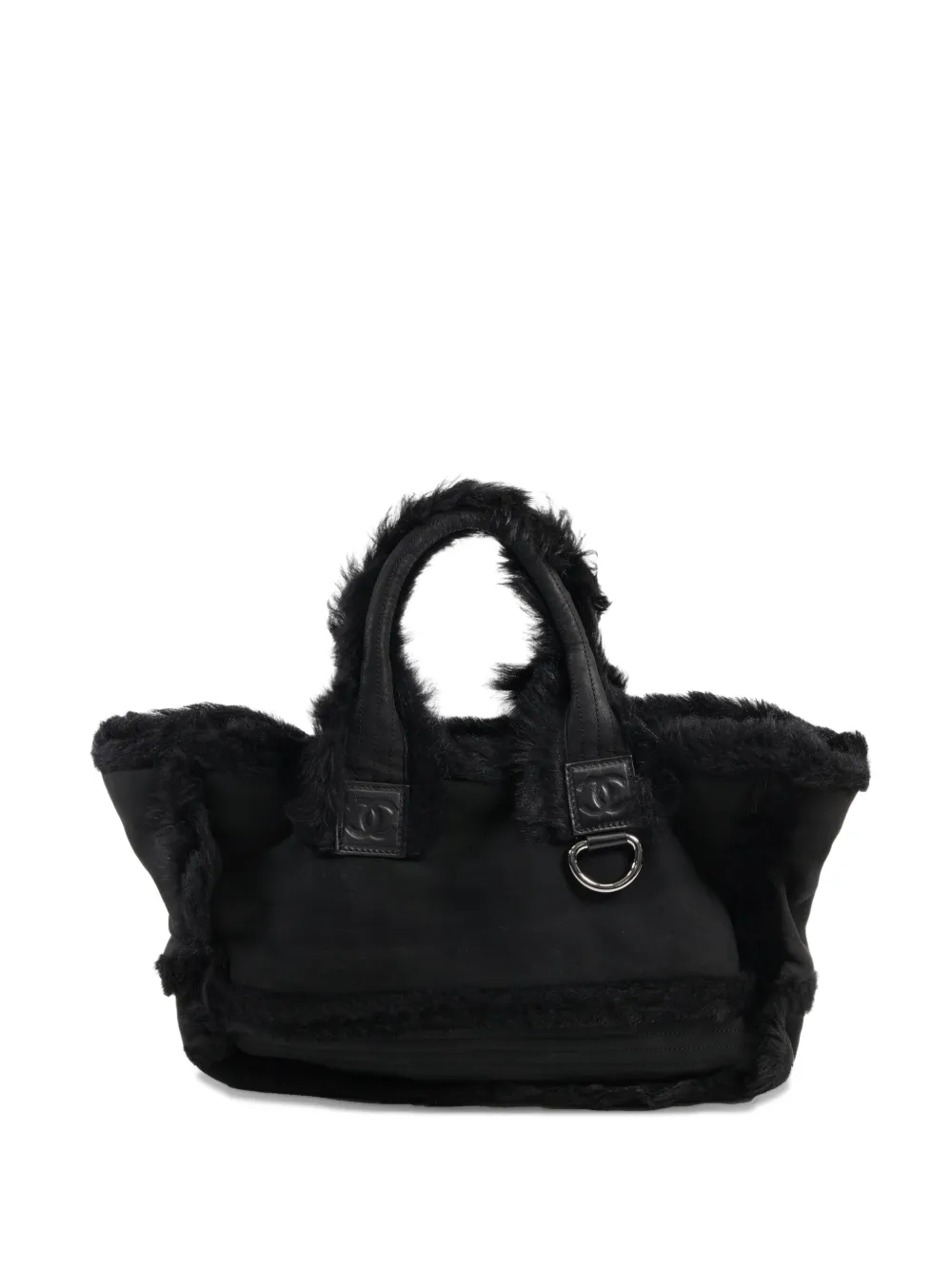 CHANEL Pre-Owned CC shearling tote bag - Nero