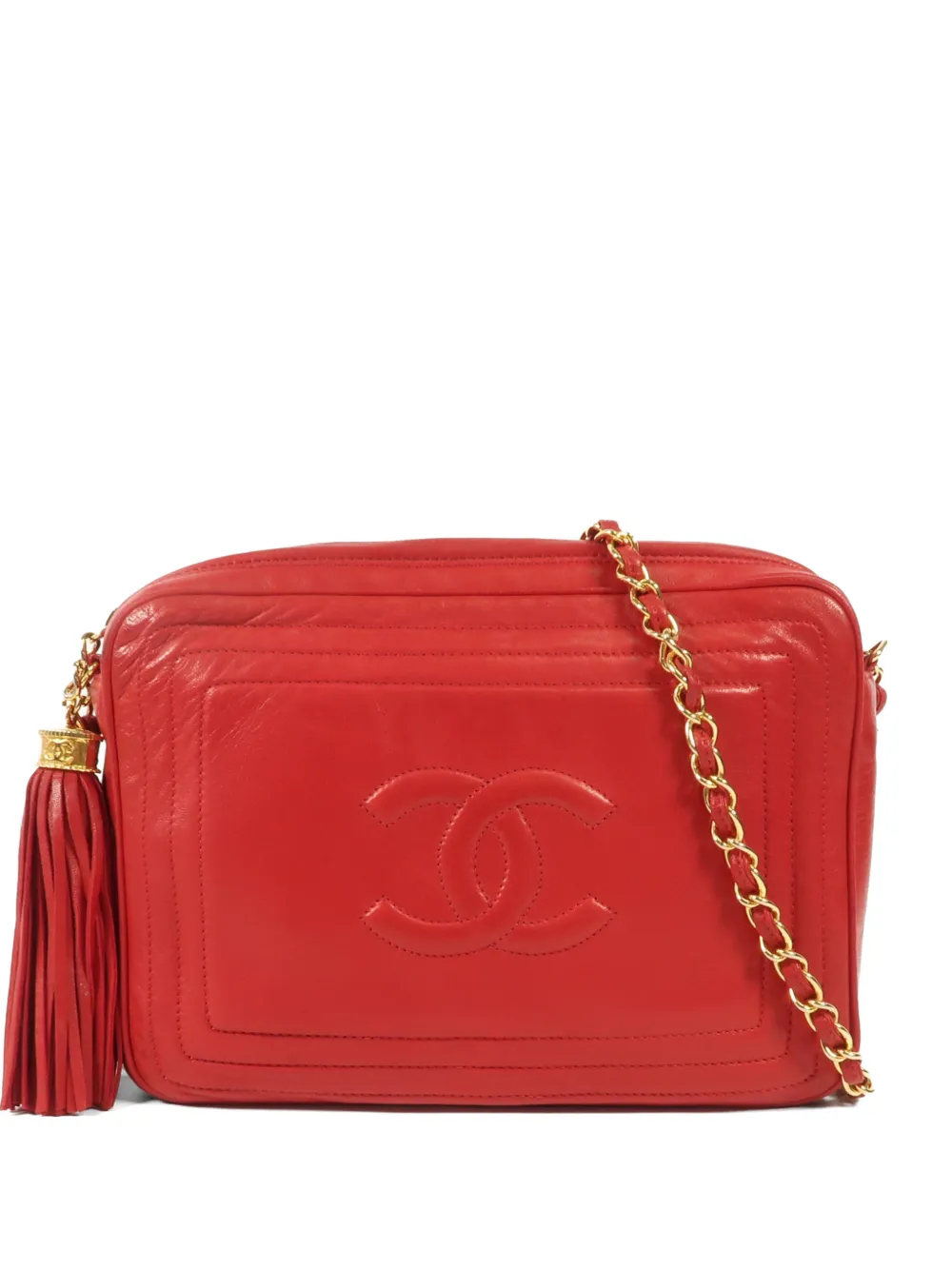 CHANEL Pre-Owned CC tassel shoulder bag - Red