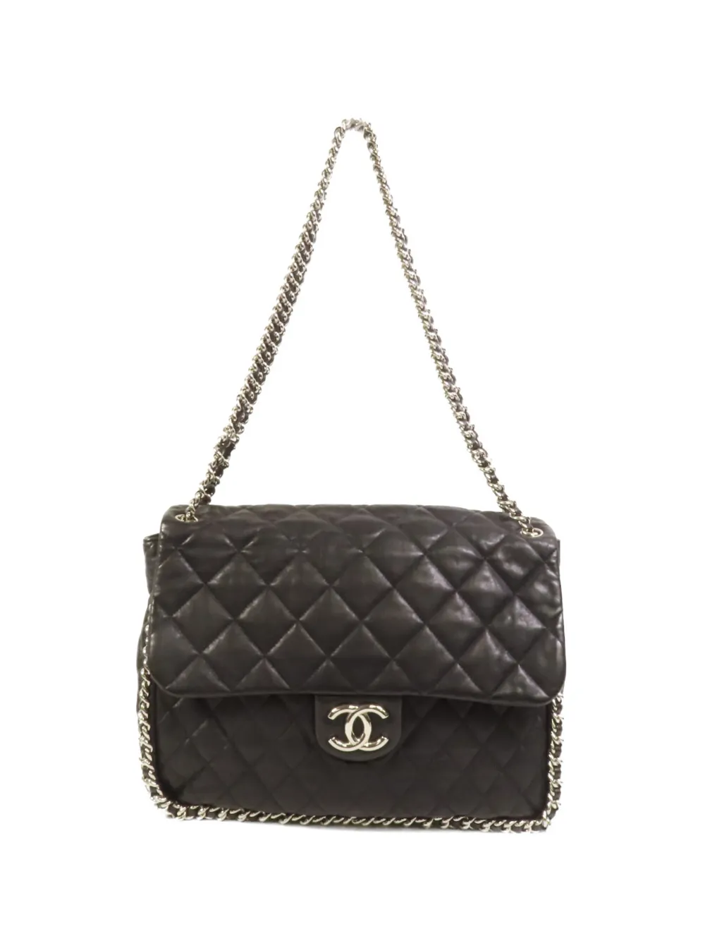 CHANEL Pre-Owned CC turn-lock chain-strap quilted calfskin shoulder bag - Nero