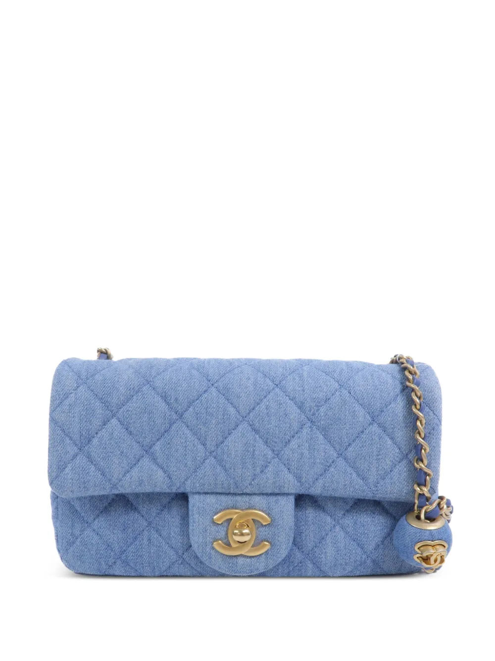 CHANEL Pre-Owned 20 Denim Classic CC turn-lock shoulder bag - Blu