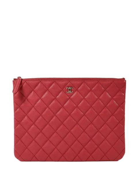 CHANEL Pre-Owned CC-detail quilted clutch bag