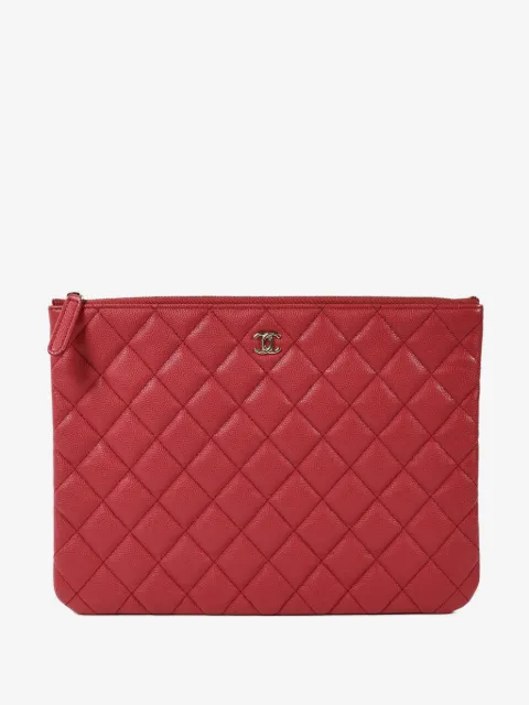 CHANEL Pre-Owned CC-detail quilted clutch bag