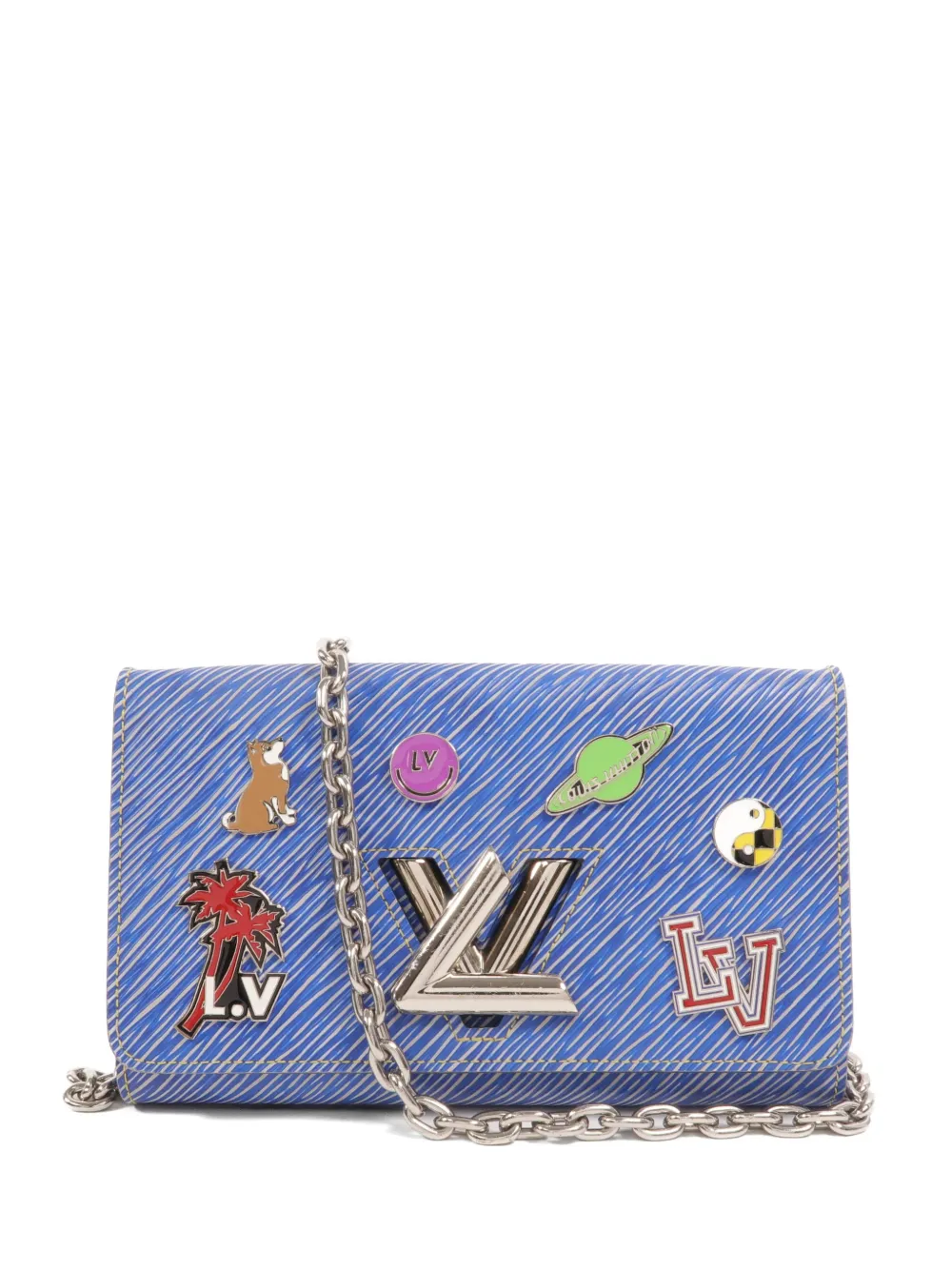 Louis Vuitton Pre-Owned Twist chain-strap calfskin shoulder bag - Blu
