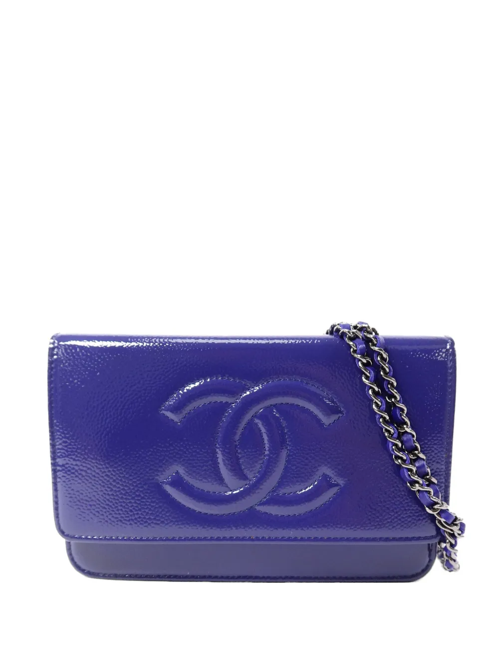 CHANEL Pre-Owned CC-logoo wallet-on-chain shoulder bag - Viola