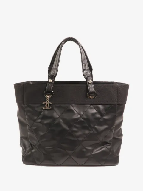 CHANEL Pre-Owned CC 다이아몬드 퀼팅 토트 백