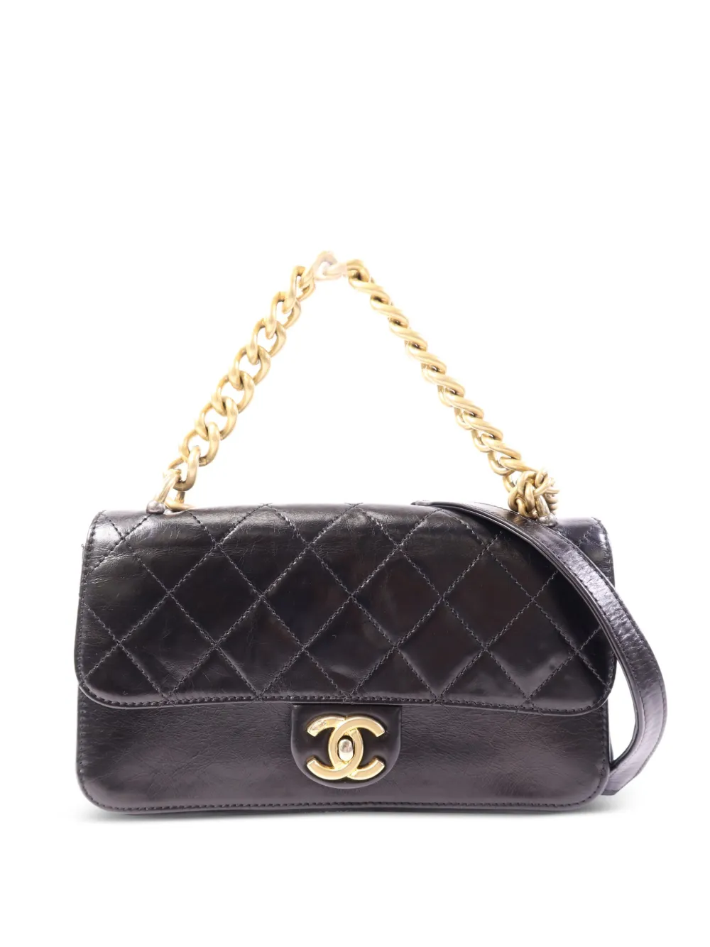 CHANEL Pre-Owned CC turn-lock quilted shoulder bag - Black