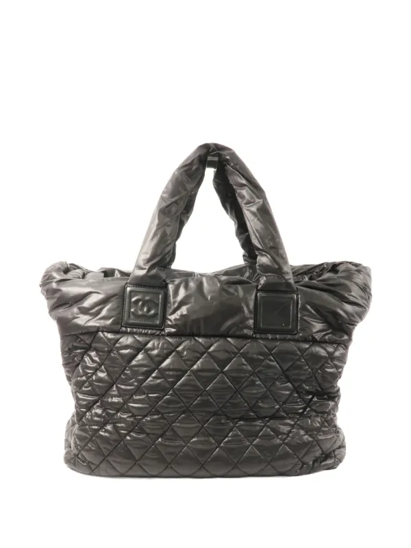 CHANEL Pre-Owned Coco Cocoon Quilted Tote Bag | Black | FARFETCH