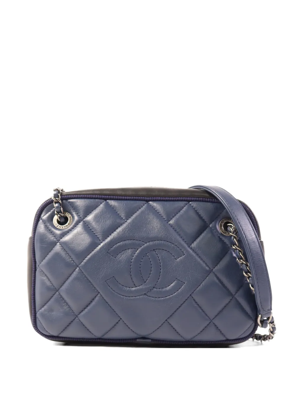 CHANEL Pre-Owned CC chain-strap quilted calfskin shoulder bag - Blu