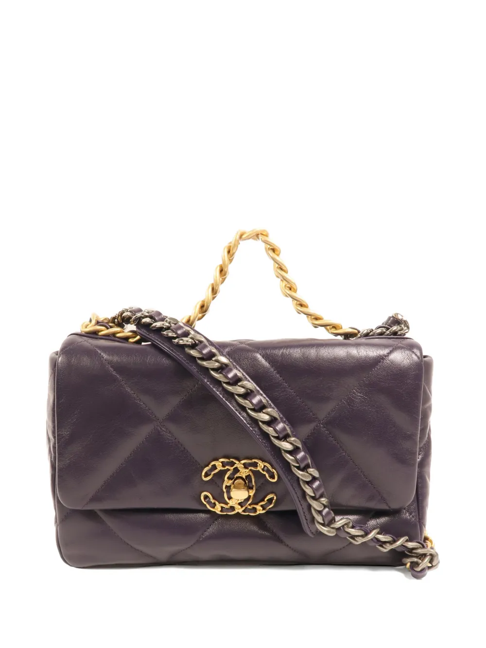 CHANEL Pre-Owned CC turn-lock shoulder bag - Viola