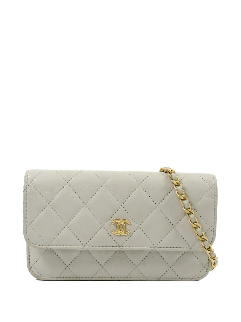 CHANEL Pre-Owned CC chain-strap quilted lambskin shoulder bag - Grigio