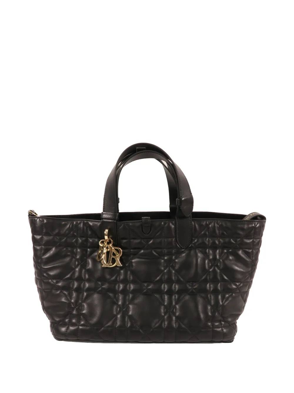 Pre-owned Dior Toujours Cannage Tote Bag In Black