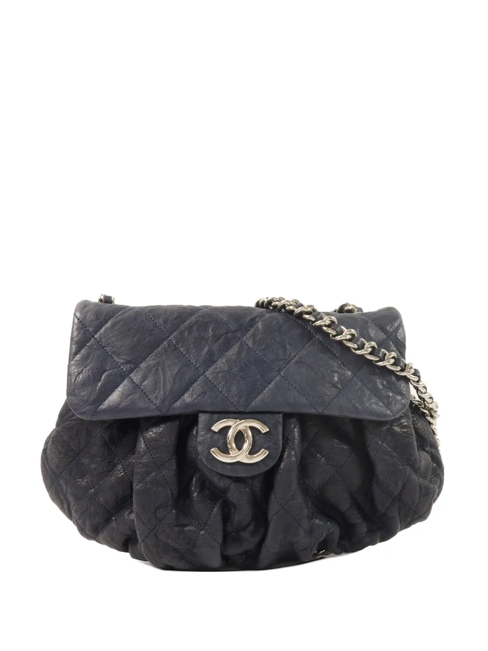 CHANEL Pre-Owned CC chain leather shoulder bag - Blu