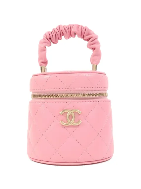 CHANEL Pre-Owned bolso shopper Vanity acolchado con logo CC
