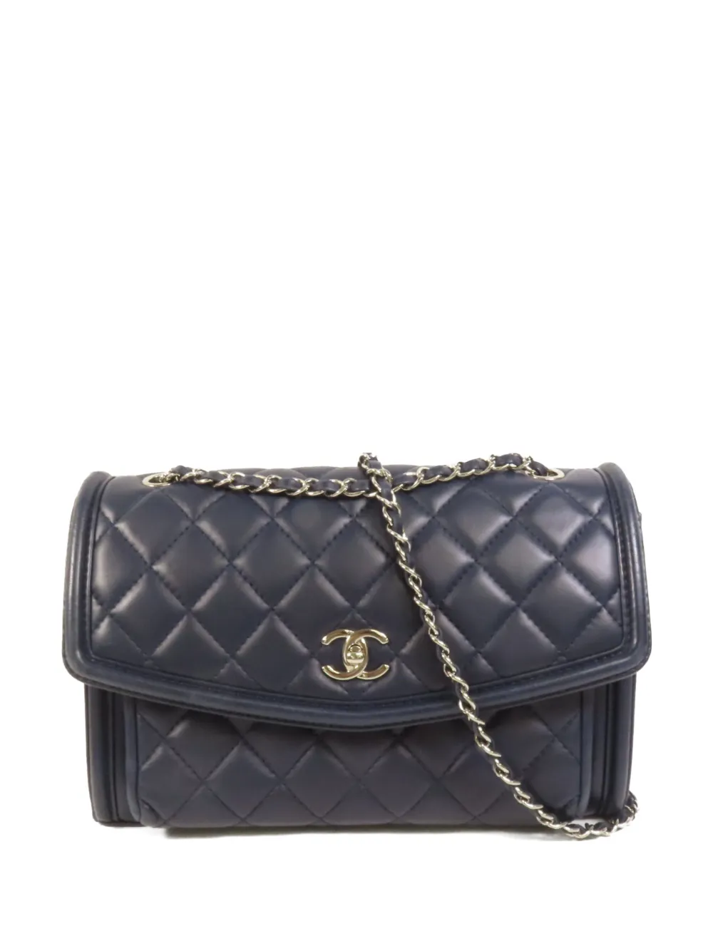 CHANEL Pre-Owned CC turn-lock chain-strap shoulder bag - Blu