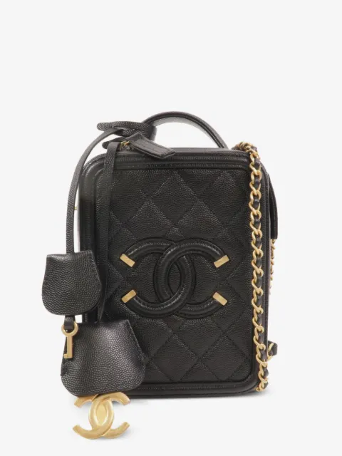 CHANEL Pre-Owned cosmetiquera con cierre giratorio CC