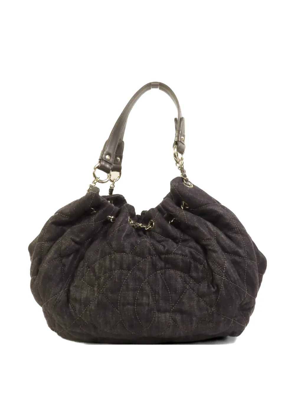CHANEL Pre-Owned CC quilted denim tote bag - Blu