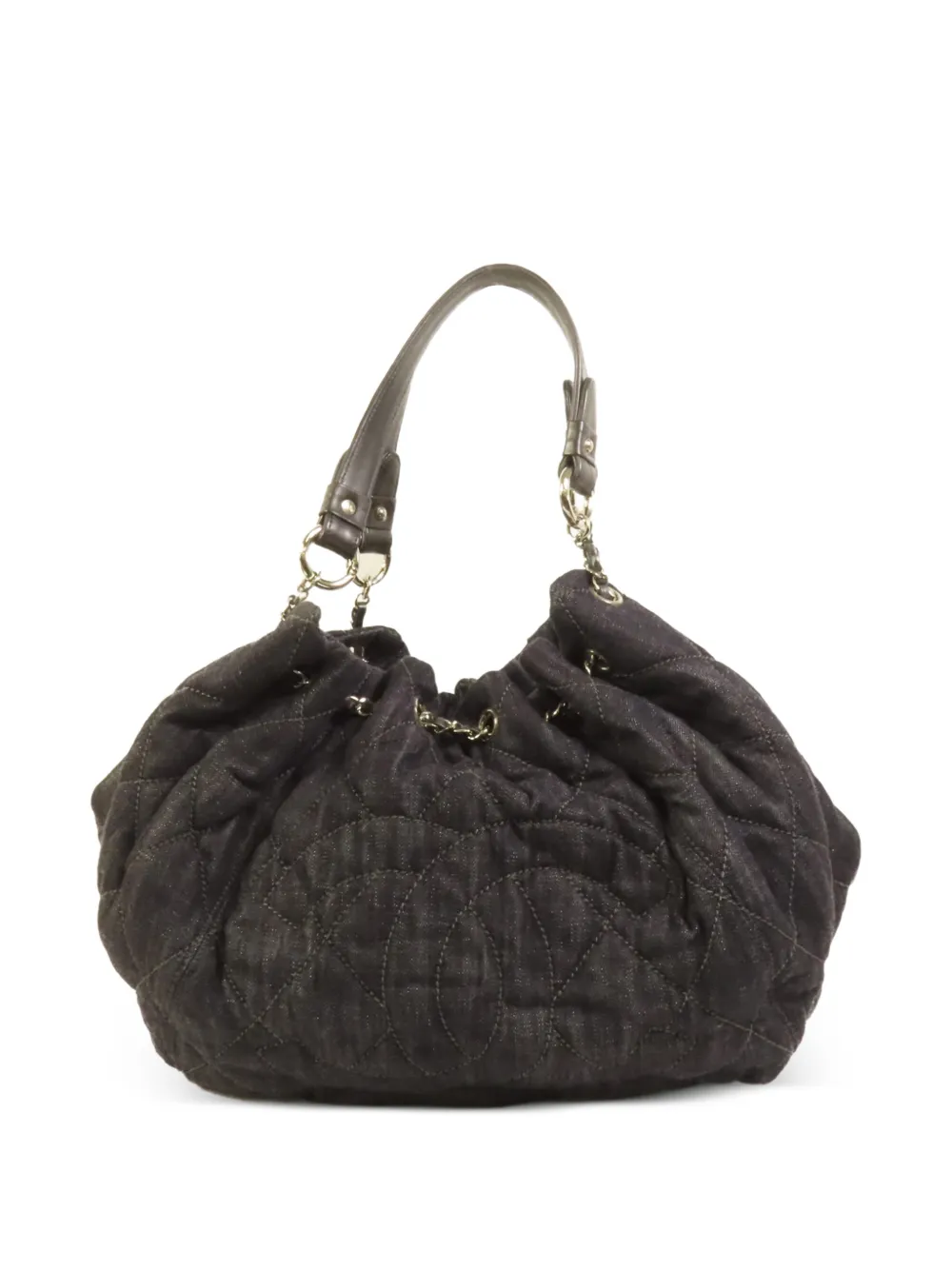 CHANEL Pre-Owned CC quilted denim tote bag - Blu